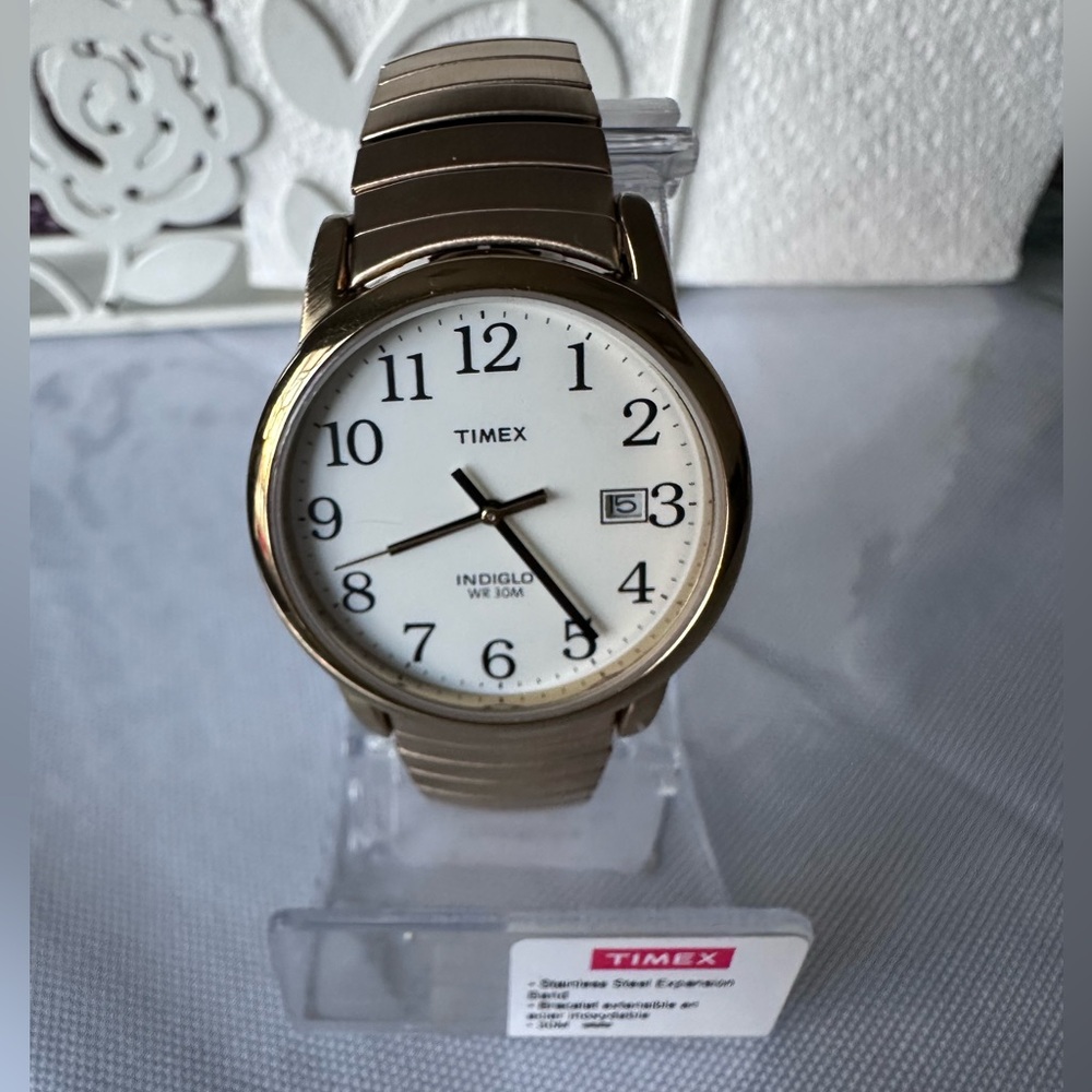 Timex Gold and White Watch